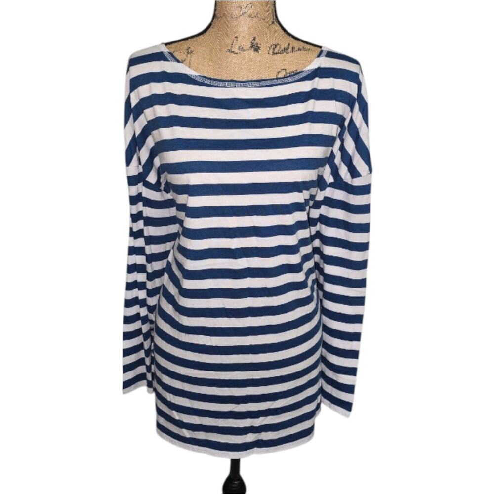 Lane Bryant Navy and White Striped Women's Top Size 22 24 3X - Picture 2 of 6